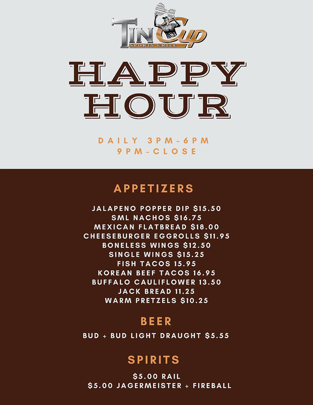 ANCASTER Tin Cup Sports Grill Ancaster, Ontario Restaurant & Grill